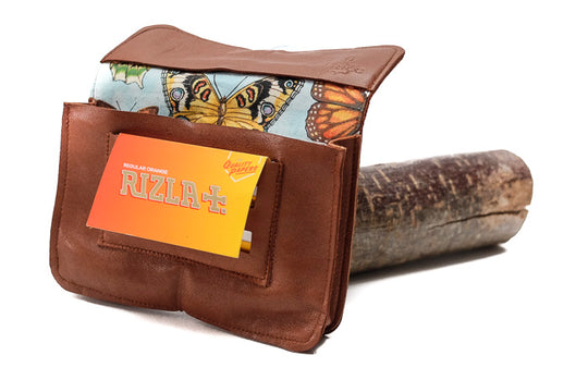 Brown tobacco pouch