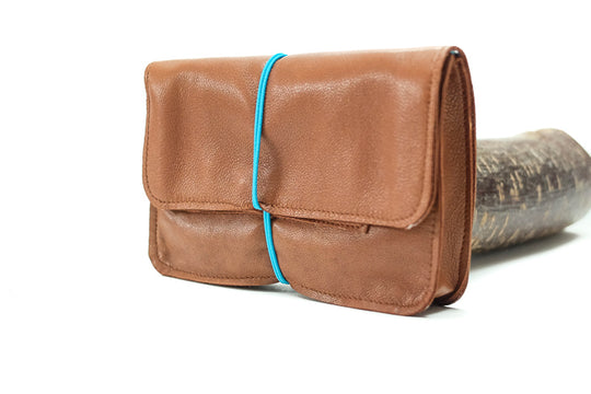 Brown tobacco pouch