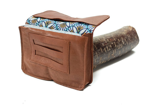 Brown tobacco pouch
