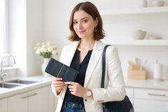 Black Leather checkbook