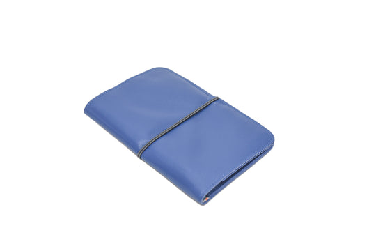 Minimalist brown dark Pamilacan wallet interior showing slots for 6 to 7 cards and matching fabric lining.
