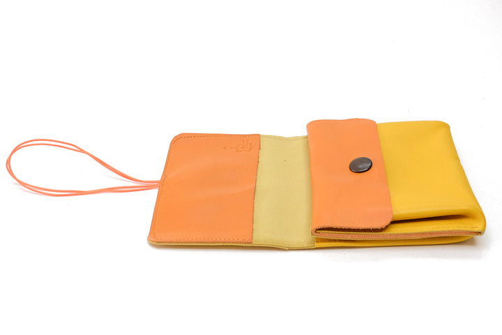 Large purple leather purse