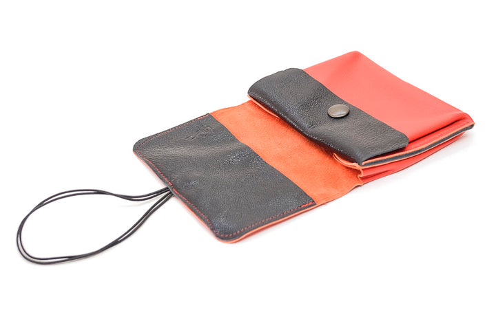 Porte monnaie cuir jaune