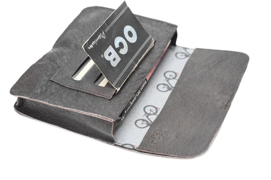 Pochette à tabac en cuir marron solex pour homme en cuir marron fait main à Rennes - Photo 2