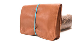 blague à tabac en cuir camel