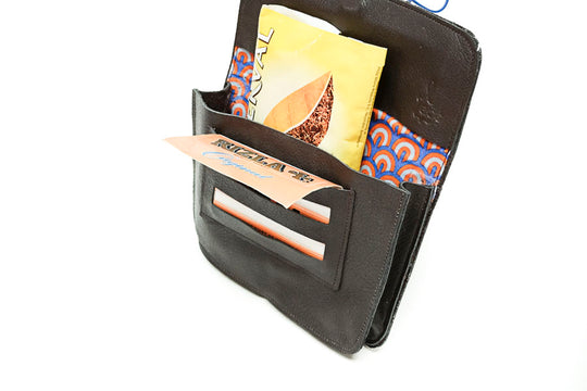 Soft Black Leather Tobacco pouch