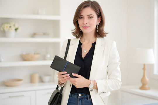 Leather checkbook black