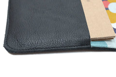 Porte-chéquier en cuir noir