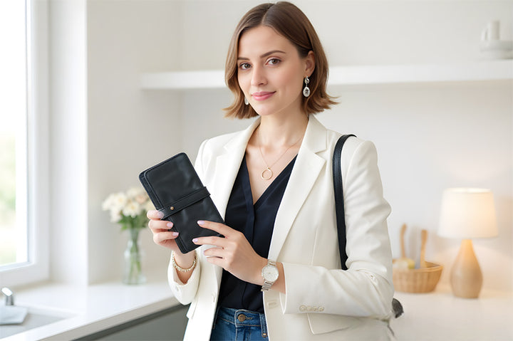 Organiseur en cuir femme