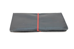 Porte-chéquier en cuir noir