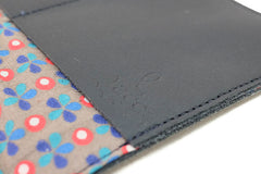 Porte-chéquier en cuir noir
