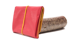 Grand porte-monnaie en cuir rouge