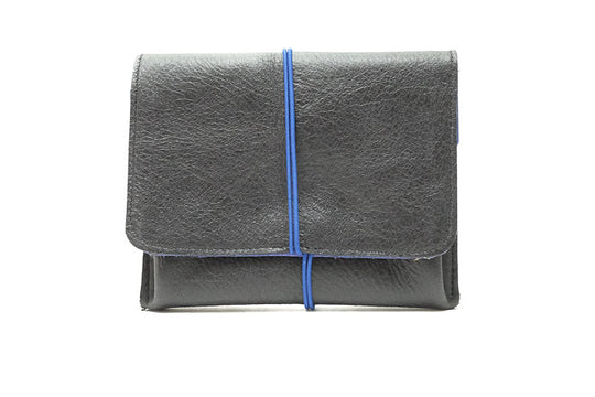 Blue leather wallet