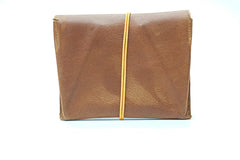 Porte-monnaie en cuir cognac pour homme
