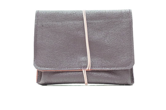 large purse black leather