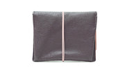 Grand porte-monnaie en cuir marron