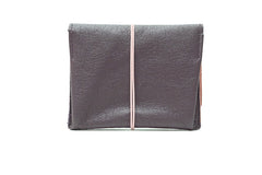 Grand porte-monnaie en cuir marron