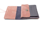 Grand porte-monnaie en cuir marron