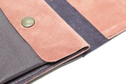 Grand porte-monnaie en cuir marron