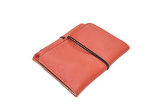 Large red leather purse