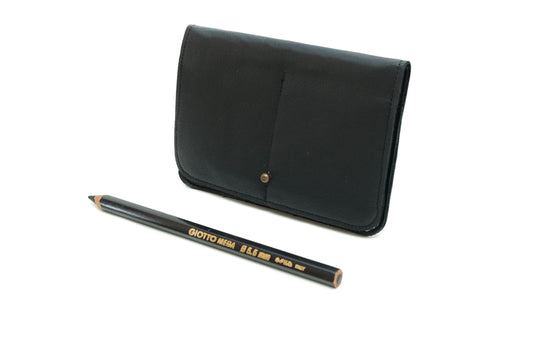 Portefeuille Noir plat avec porte-monnaie