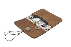 portefeuille marron vinyle