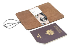 portefeuille marron vinyle
