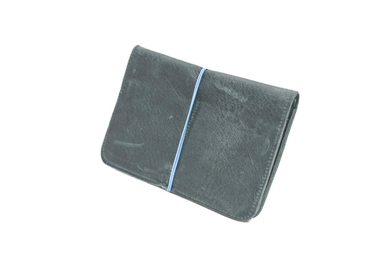 Portefeuille en cuir vert