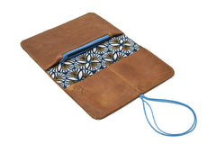 Portefeuille cuir camel