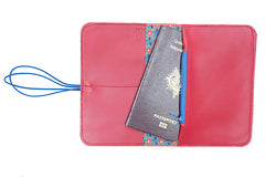 Portefeuille en Cuir rouge