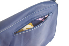 blue handbag