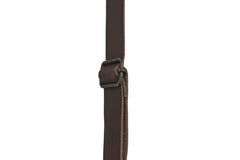 Brown leather handbag