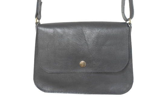 Sac à main cuir bleu marine