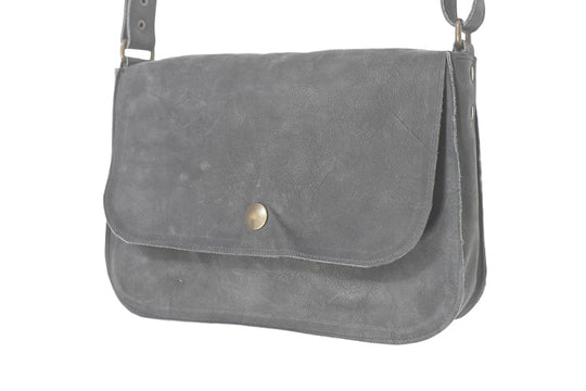 Handcrafted soft black leather handbag