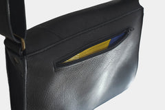Sac à main cuir bandoulièrenoir grainé