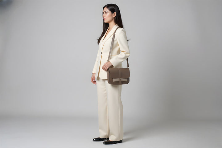 sac à main en bandoulière - cuir marron