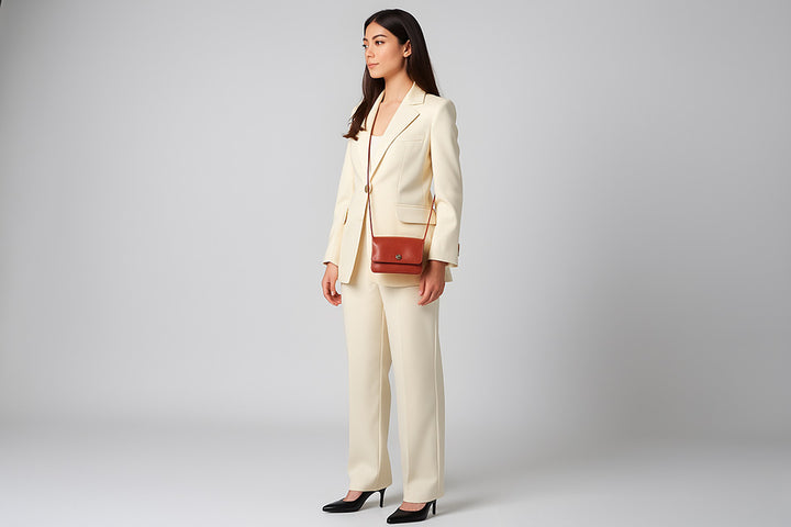 petit sac bandoulière rouge en cuir