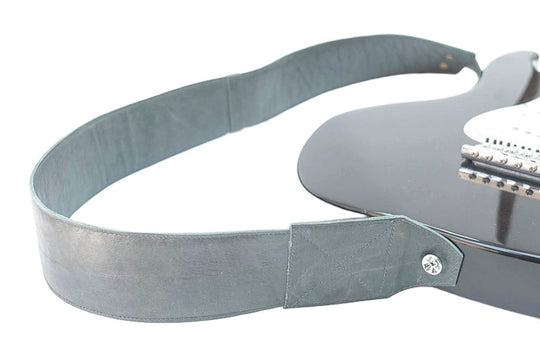 Sangle de guitare en cuir vert