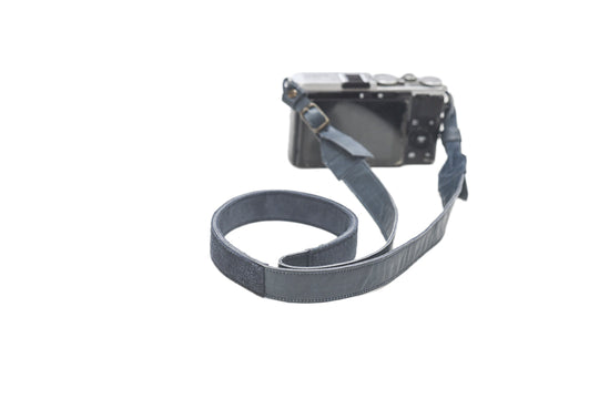 Fuji leather camera strap blue