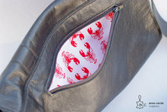 Men pouch leather black