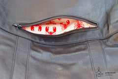 Men pouch leather black