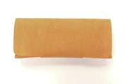 Etui à lunettes en daim orange