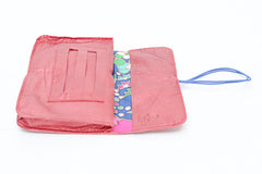 red leather tobacco pouch