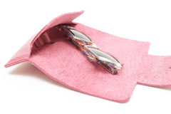 glass leather case pink thick