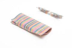 Etui à lunettes en cuir multicolor