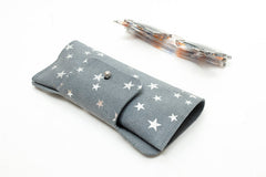 Etui à lunettes en cuir stars