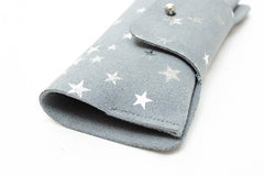Etui à lunettes en cuir stars