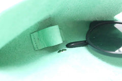 Etui à lunettes en cuir vert d'eau