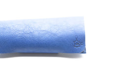 Etui de lunettes en cuir bleu