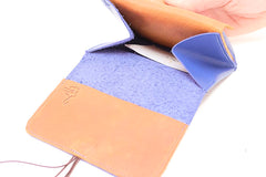 large money purse leather blue